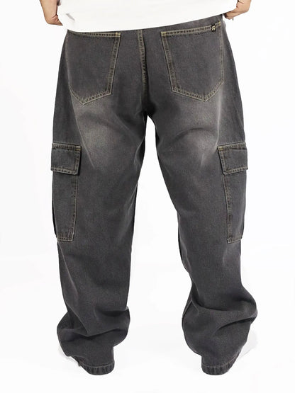 Cargo Baggy Jeans Gris / HOMBRE
