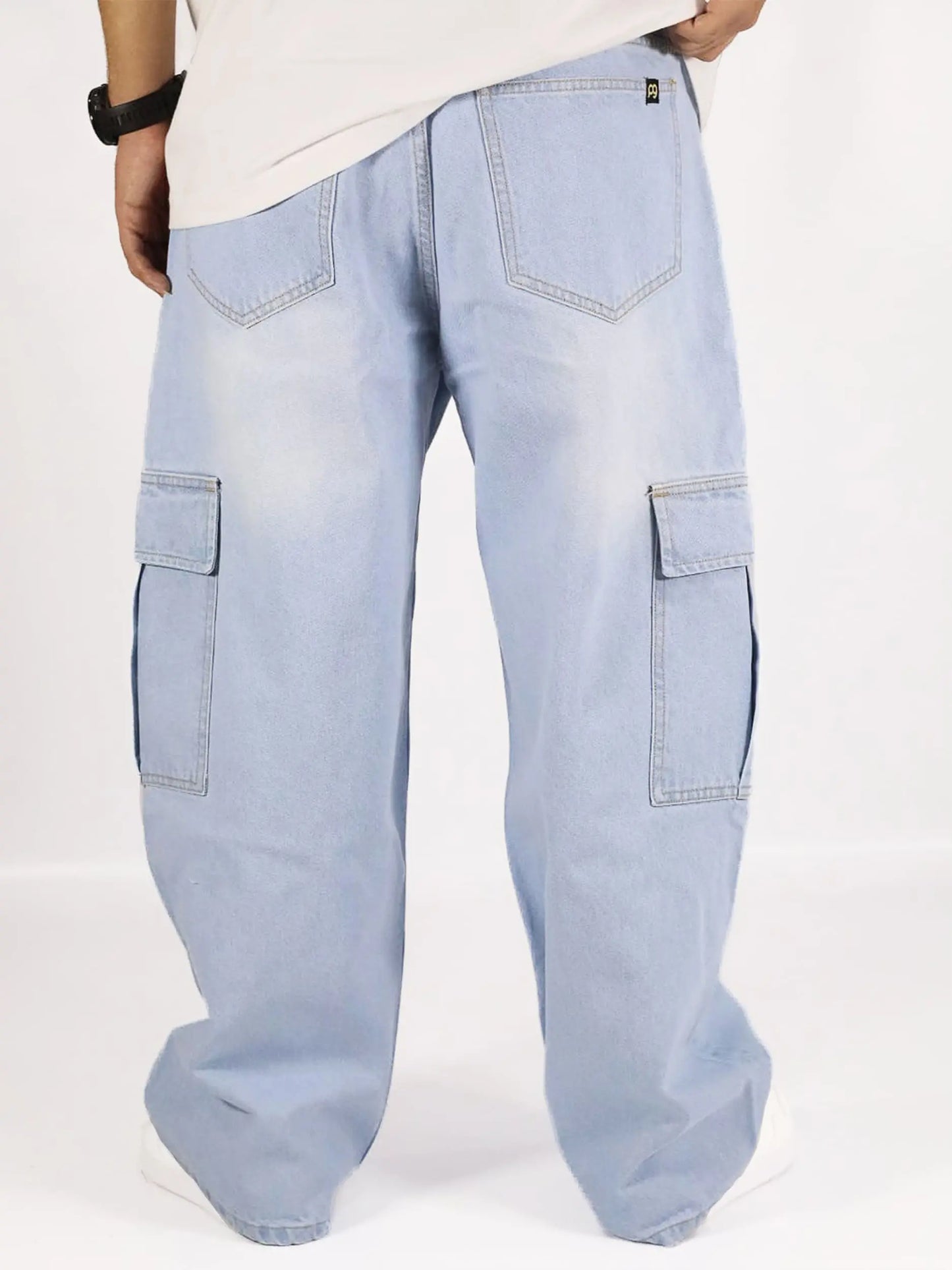 Cargo Baggy Jeans Celeste / HOMBRE